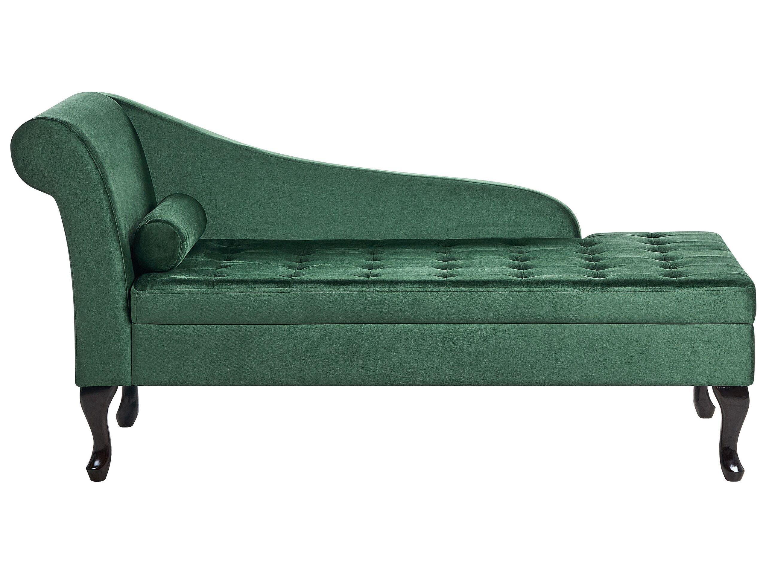 Beliani Chaiselongue aus Samtstoff Retro PESSAC  