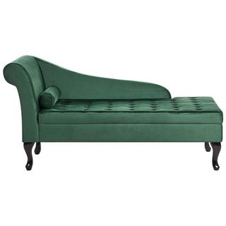 Beliani Chaiselongue aus Samtstoff Retro PESSAC  