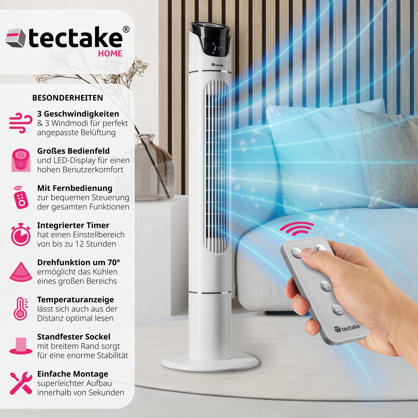 Tectake Ventilateur colonne 110 cm  