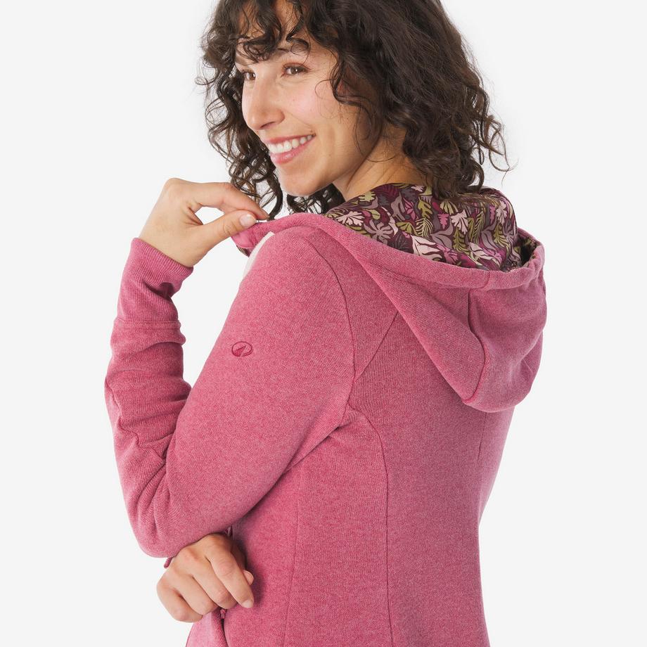 QUECHUA Wanderpullover mit Reissverschluss Polycotton  