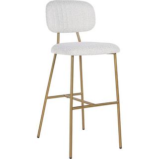 mutoni Chaise de bar Xenia or blanc brossé 110  