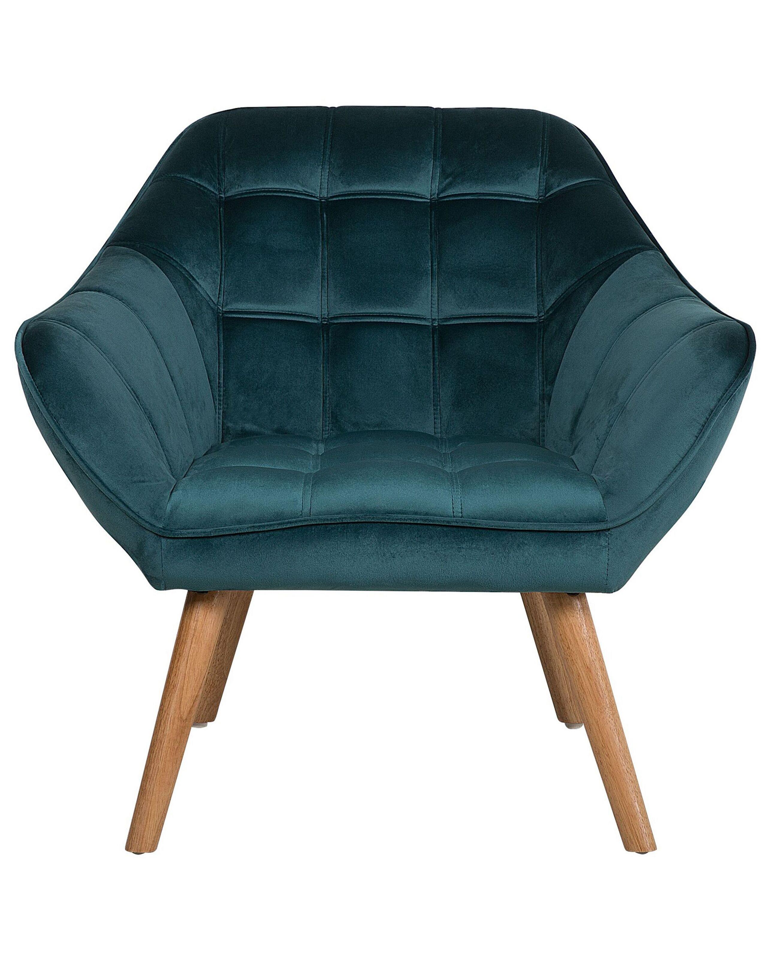 Beliani Fauteuil en Velours Glamour KARIS  