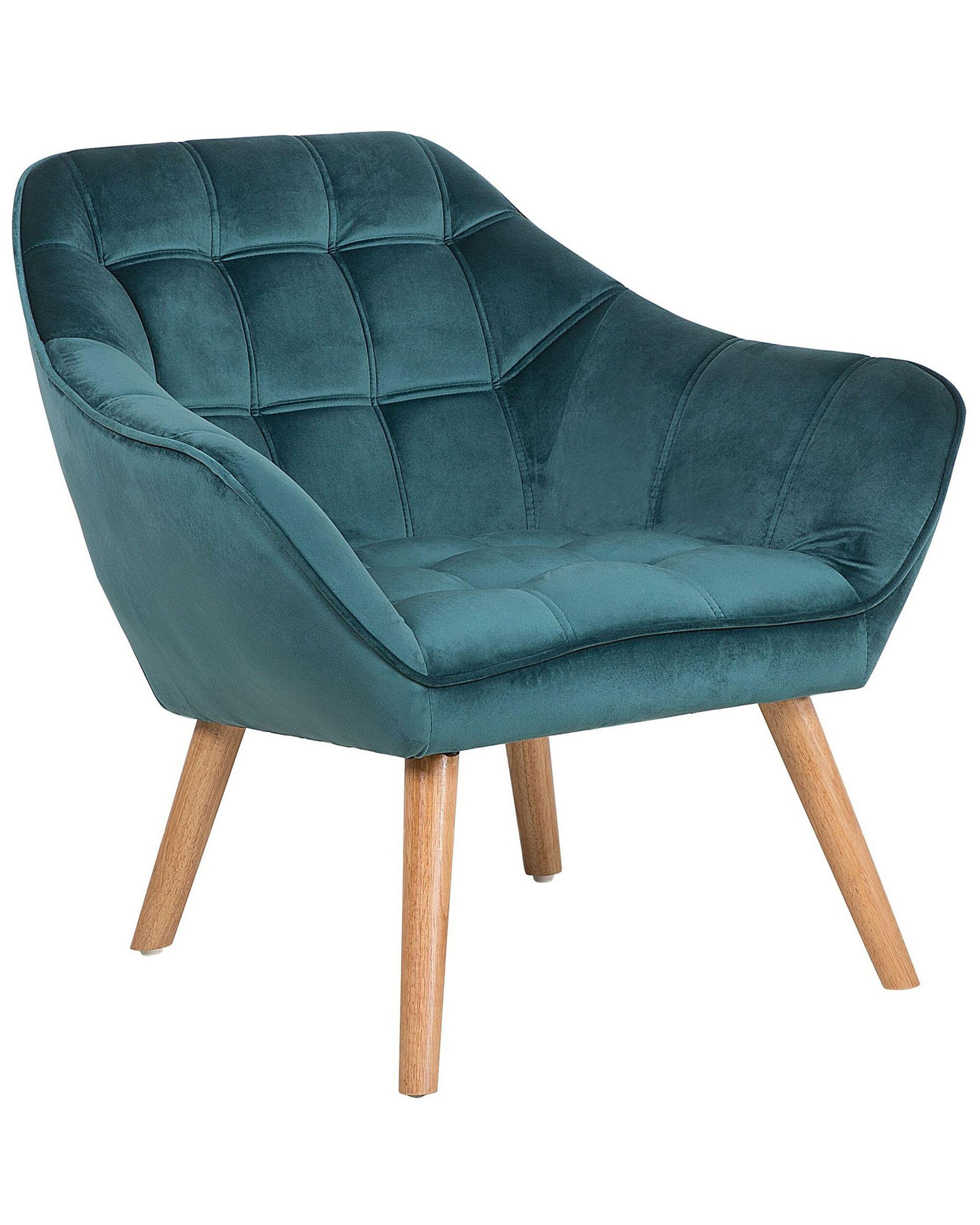 Beliani Fauteuil en Velours Glamour KARIS  