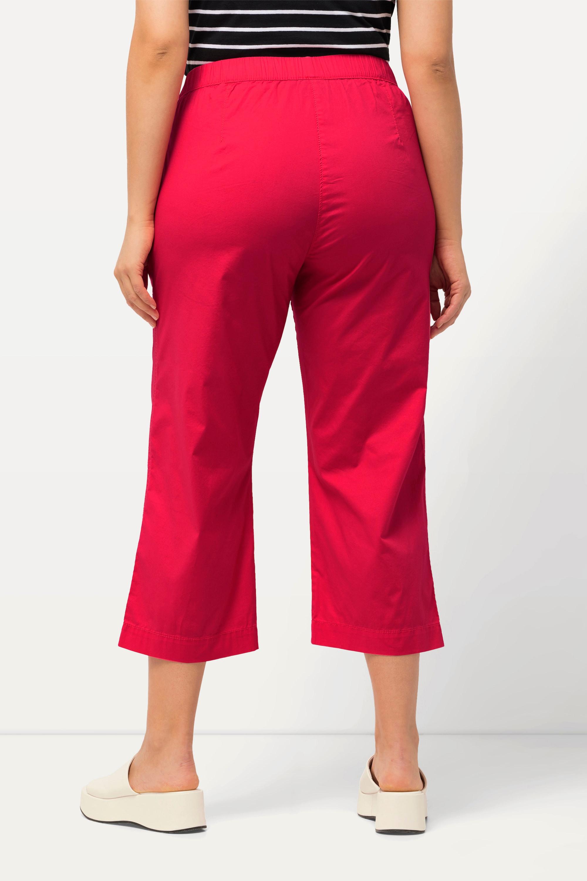 Ulla Popken  Pantalon 7/8 Ruby avec genoux préformés, jambes droites et taille élastique 