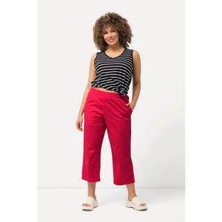 Ulla Popken  Pantalon 7/8 Ruby avec genoux préformés, jambes droites et taille élastique 