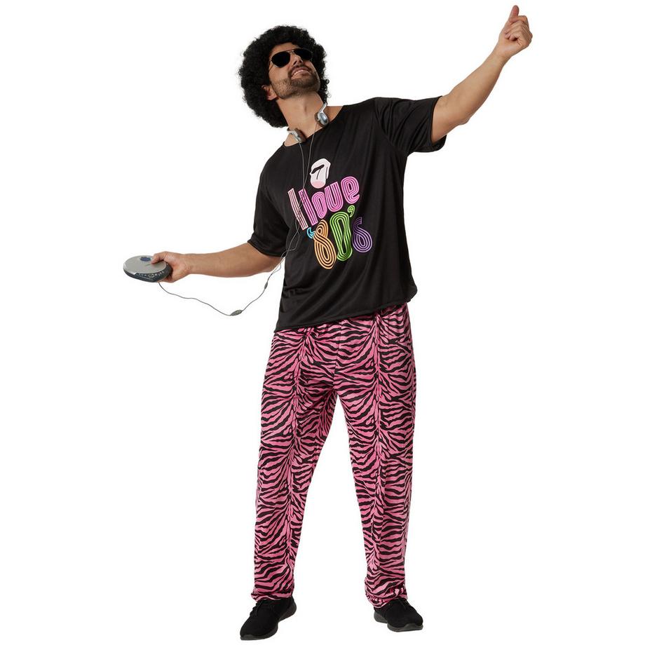 Tectake  Costume da uomo Jogger I love 80´s 
