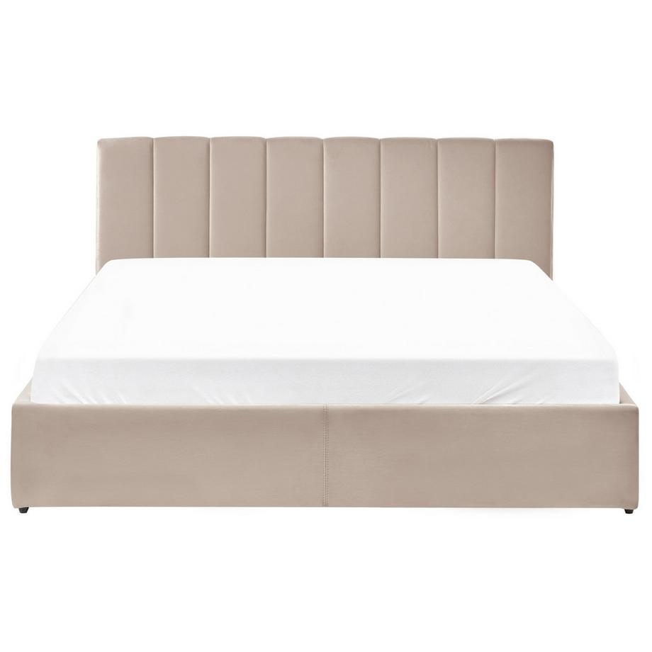 Beliani Letto contenitore en Velluto  DREUX  