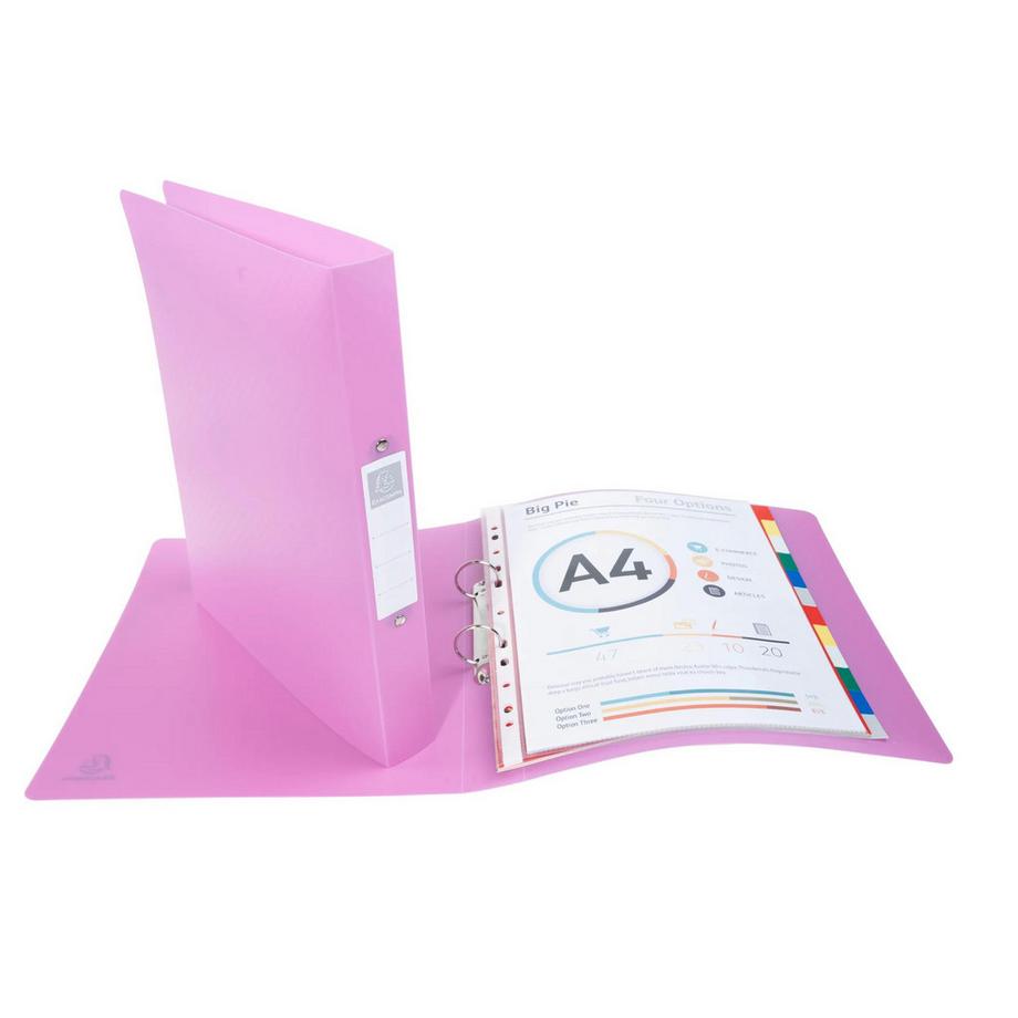 Exacompta Ringbuch A4 Maxi aus Polypropylen mit 2 Ringen 30mm, Forever Young - x 12  