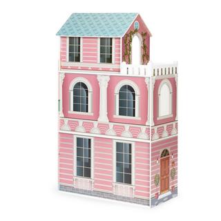 Northix  Grande casa delle bambole Barbie con un set di mobili ECOTOYS 