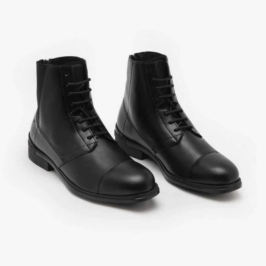 DECATHLON Stivaletti Jodhpur Lacci Cuoio Sintetico 500  