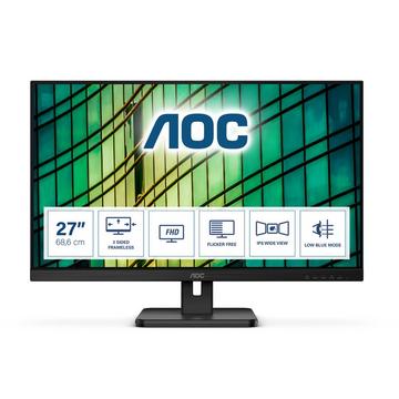 E2 27E2QAE écran plat de PC 68,6 cm (27") 1920 x 1080 pixels Full HD LCD Noir