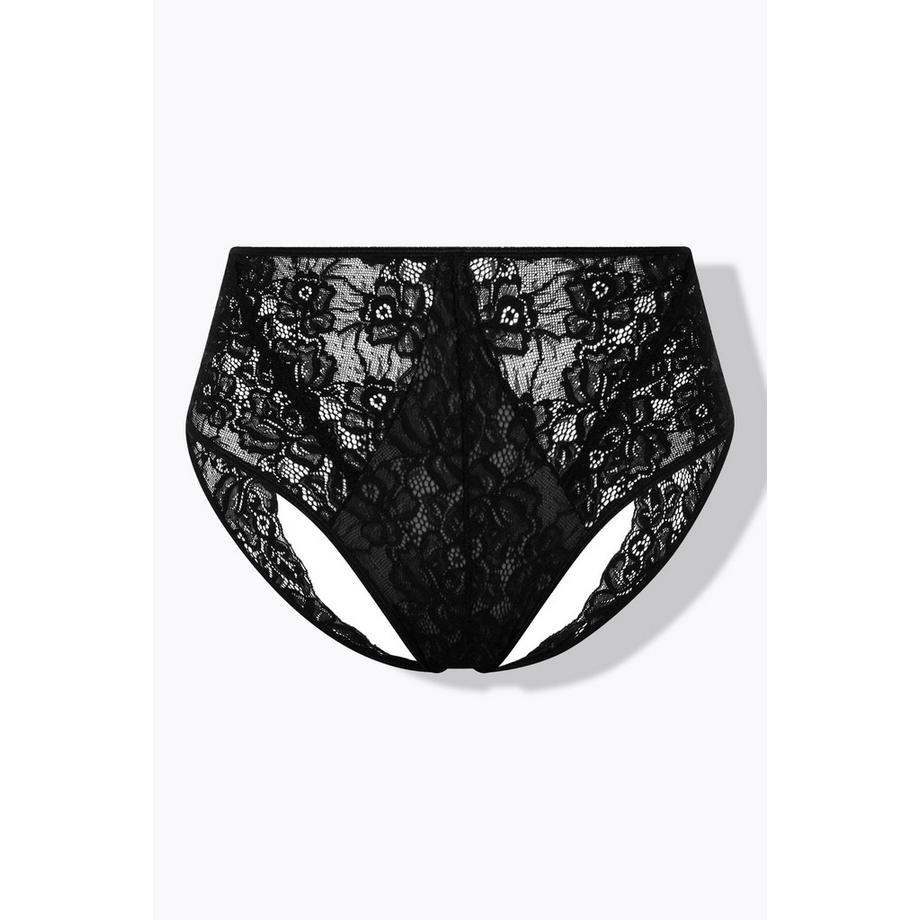 Ulla Popken Culotte Taille Haute Ouvert Lanières Croisées  