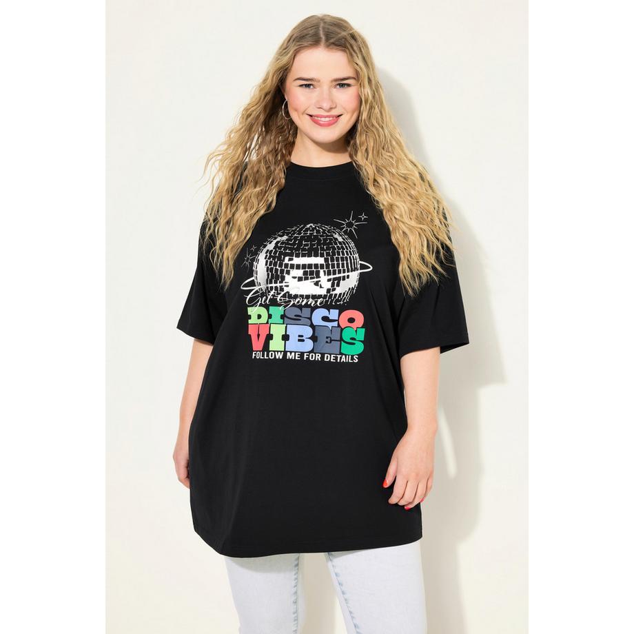 Studio Untold Maglia Oversize Stampa Vintage Girocollo Mezze Maniche  