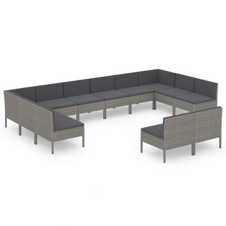 VidaXL Garten-sofagarnitur poly-rattan  