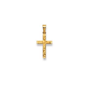 Anhänger Kreuz Gelbgold 750, 18x12x2mm