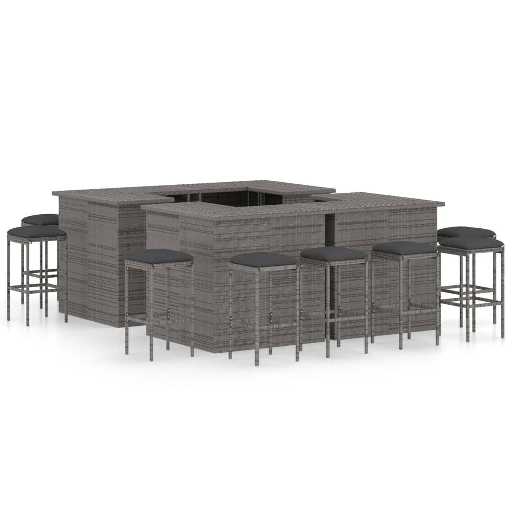 VidaXL Garten-bar set poly-rattan  