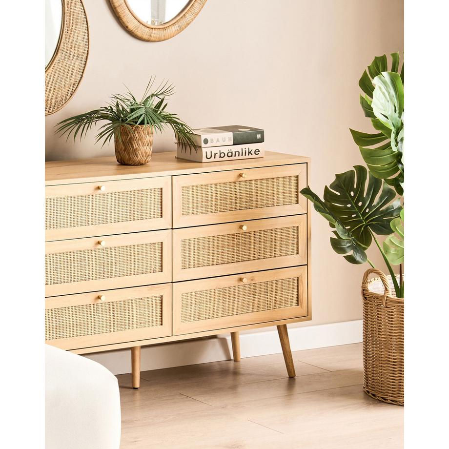 Beliani Plante artificielle en Matière synthétique Boho MONSTERA PLANT  