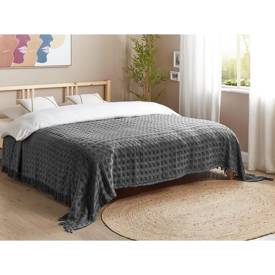 Beliani BERE Couvre-lit en Coton  