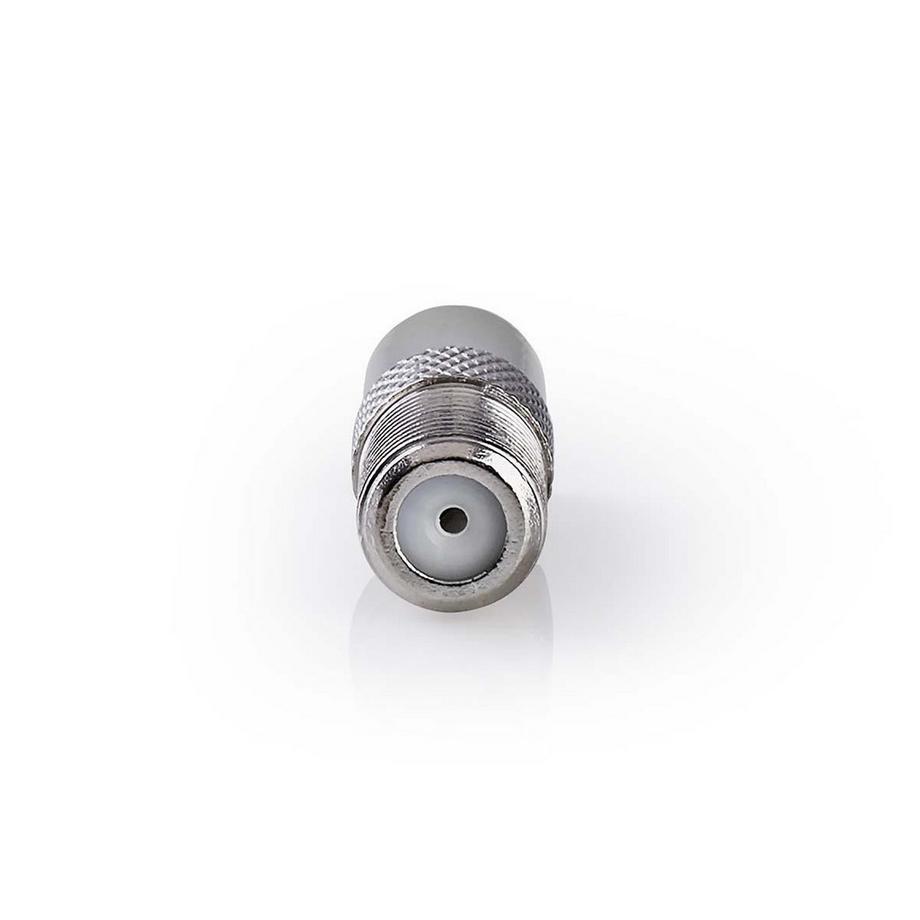 Nedis  Adaptateur Satellite & Antenne | IEC (Coax) Male | F Female | Nickel Plated | 75 Ohm | Straight | Metal | Silver | 1 pc. | Boîte 