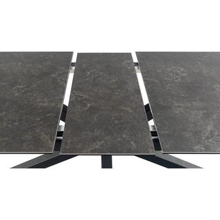 mutoni Table à manger Triple-X vitrocéramique noire extensible 240  