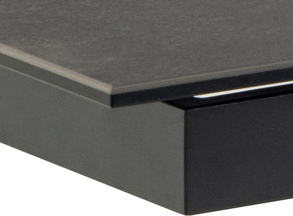 mutoni Table à manger Triple-X vitrocéramique noire extensible 240  