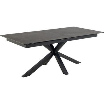 Table à manger Triple-X vitrocéramique noire extensible 240