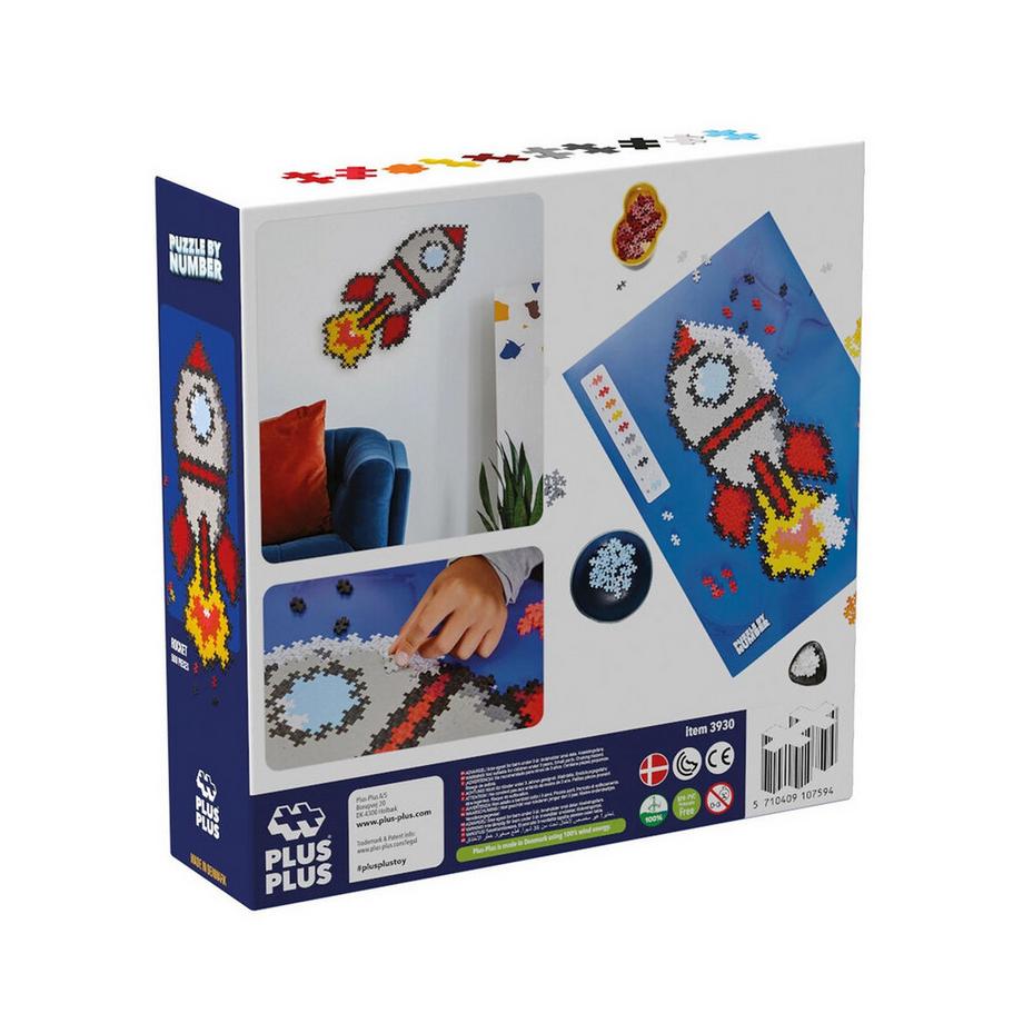 Plus-Plus  Basic Kreativ Bausteine Puzzle Rakete (500Teile) 