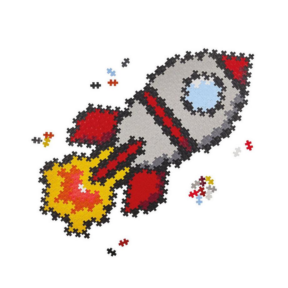 Plus-Plus  Basic Kreativ Bausteine Puzzle Rakete (500Teile) 