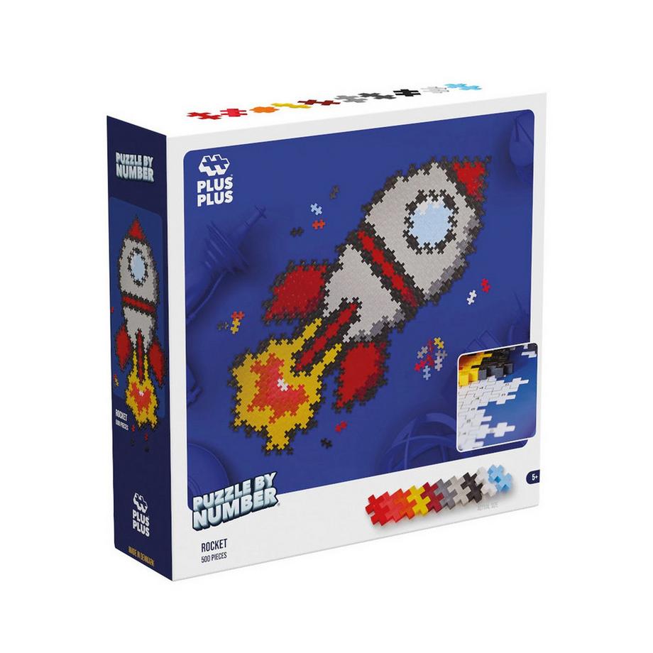 Plus-Plus  Basic Kreativ Bausteine Puzzle Rakete (500Teile) 