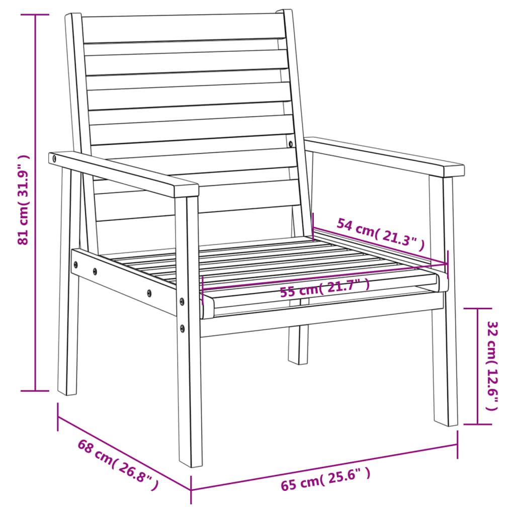 VidaXL set di mobili da giardino Legno di acacia  