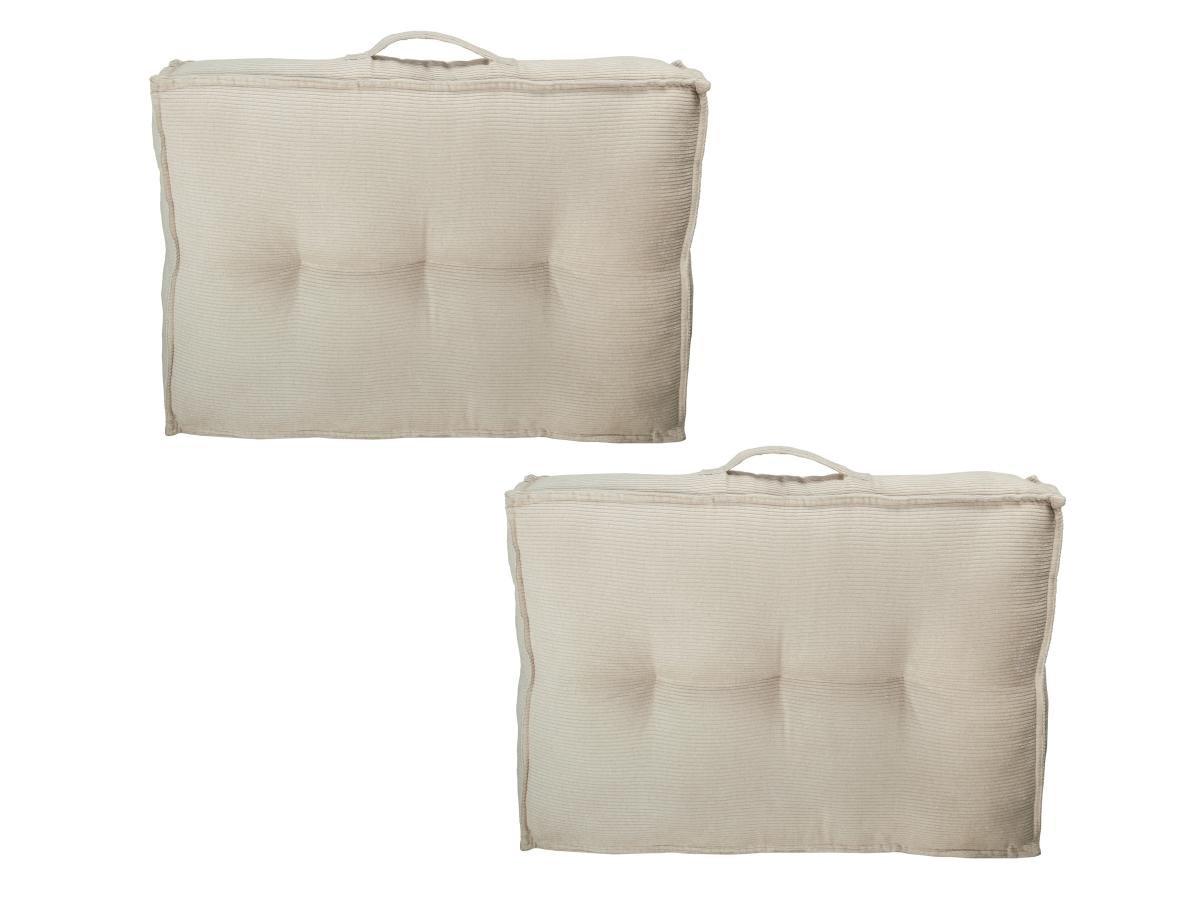 Image of 2er-Set Palettenkissen - Cord - 60 x 40 cm - Beige - BAILA 2er-Set Palettenkissen - Cord - 60 x 40 cm - Beige - BAILA
