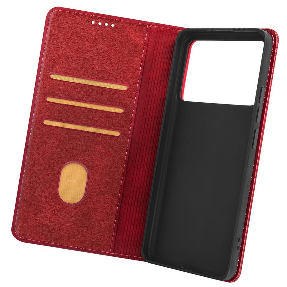 Avizar  Xiaomi Poco X6 Pro Wallet Hülle Rot 