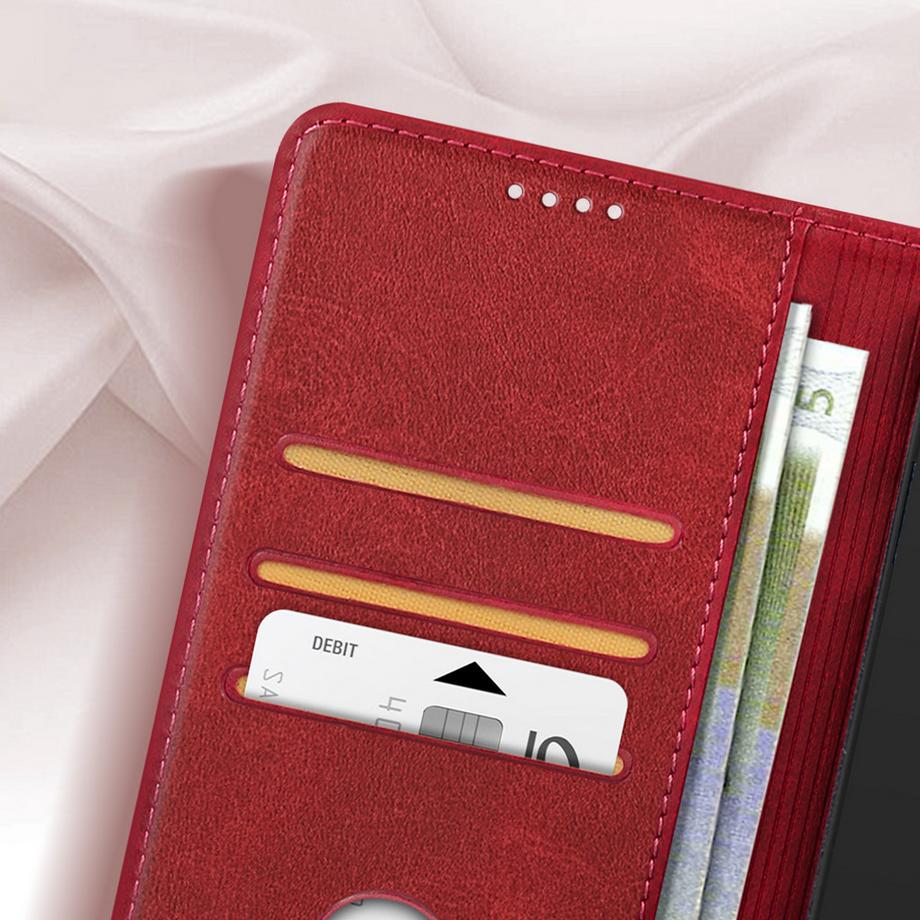 Avizar  Xiaomi Poco X6 Pro Wallet Hülle Rot 