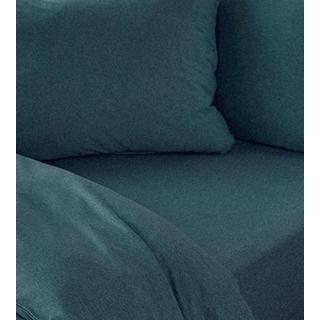 Living Home Melange Jersey Uni Taie de duvet  