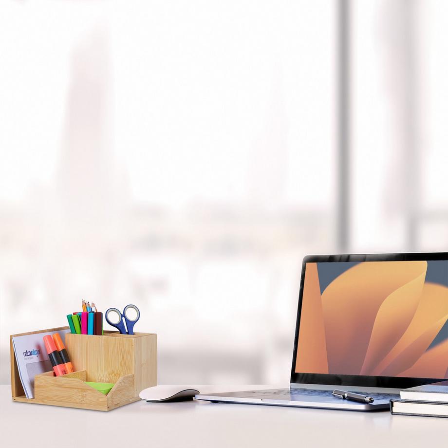 B2X Organizzazione della scrivania in bambù  
