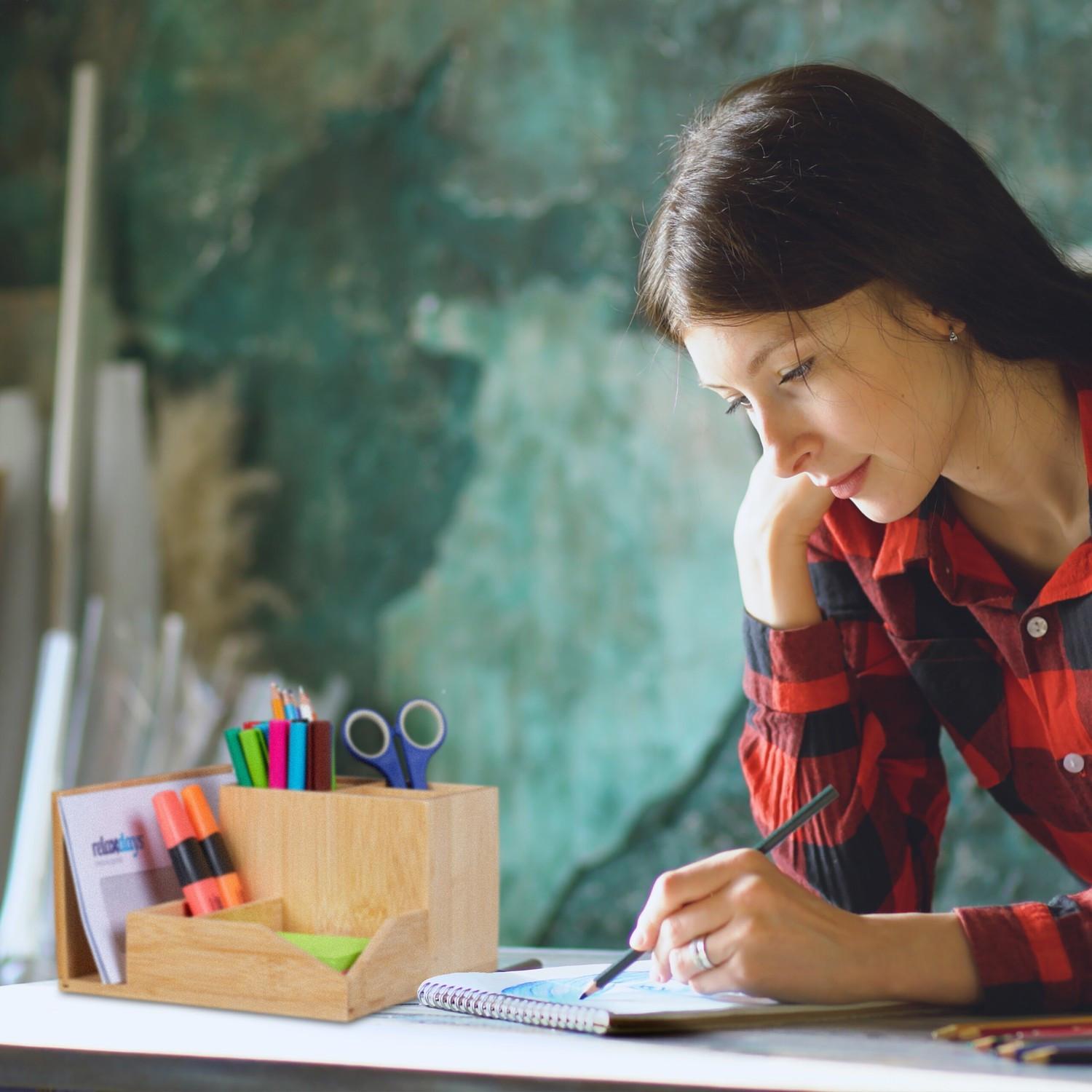 B2X Schreibtischorganisation aus Bambus  