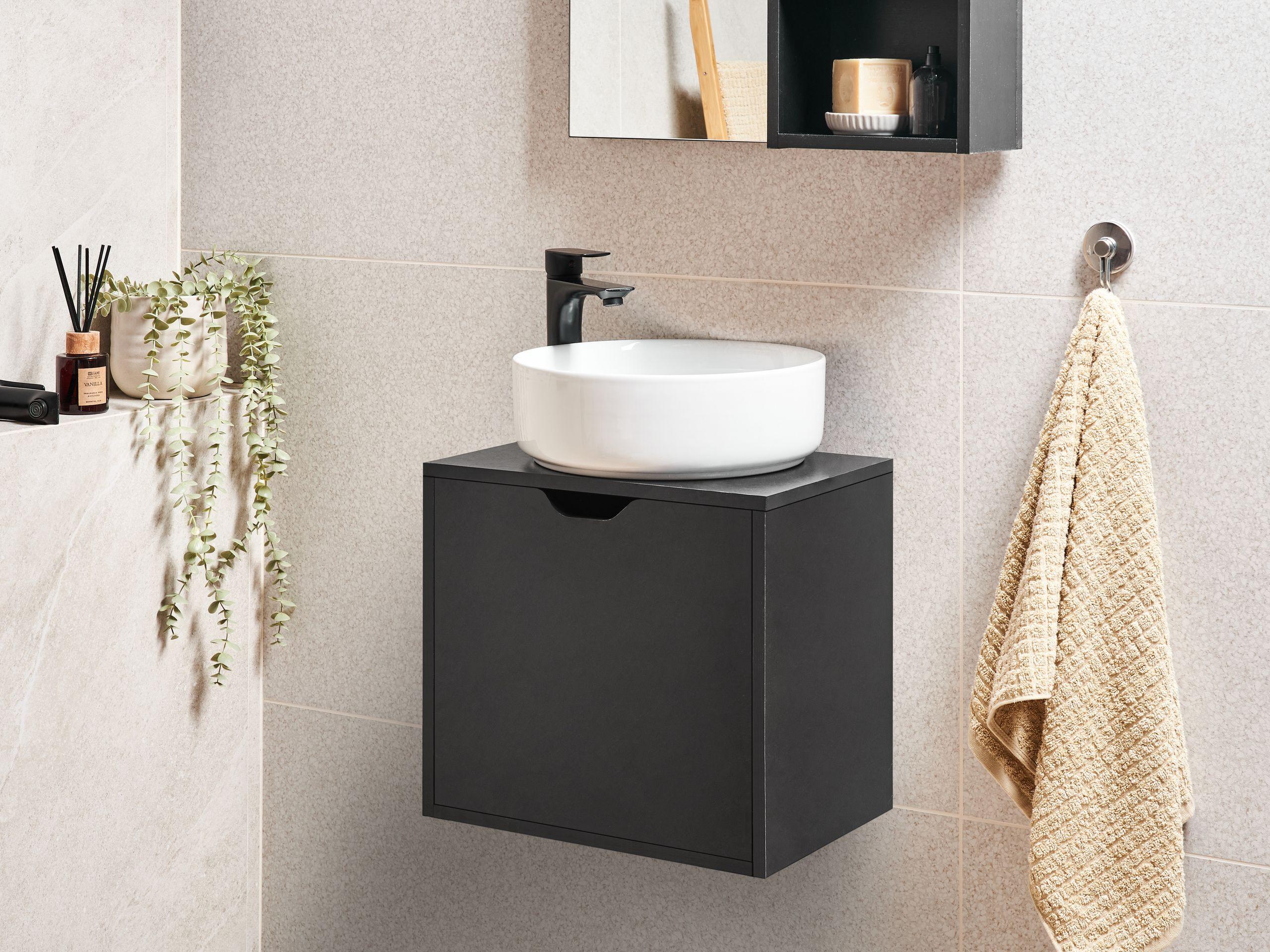 Beliani Meuble lavabo mural en MDF Moderne SUZANO  