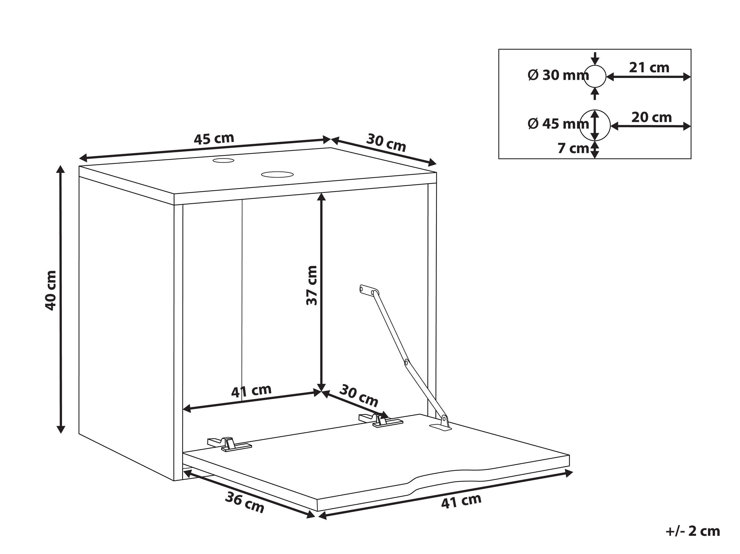 Beliani Meuble lavabo mural en MDF Moderne SUZANO  