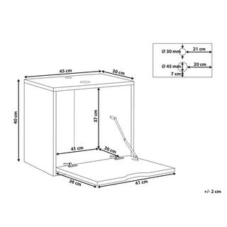 Beliani Meuble lavabo mural en MDF Moderne SUZANO  