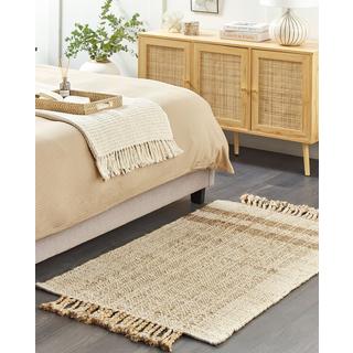 Beliani Teppich aus Jute Boho ORTAOBA  