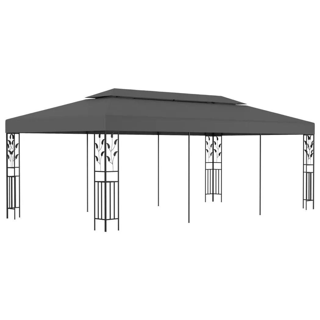 VidaXL - gazebo Tessuto, One Size, Grigio