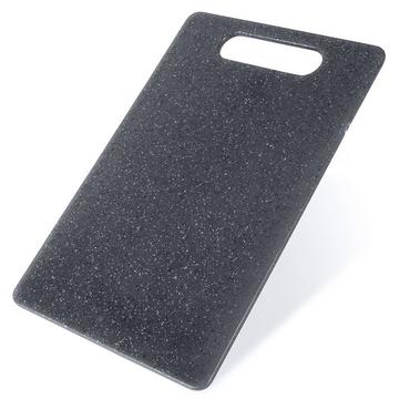 Cutting board in granite design with handle, odor and liquid resistant
