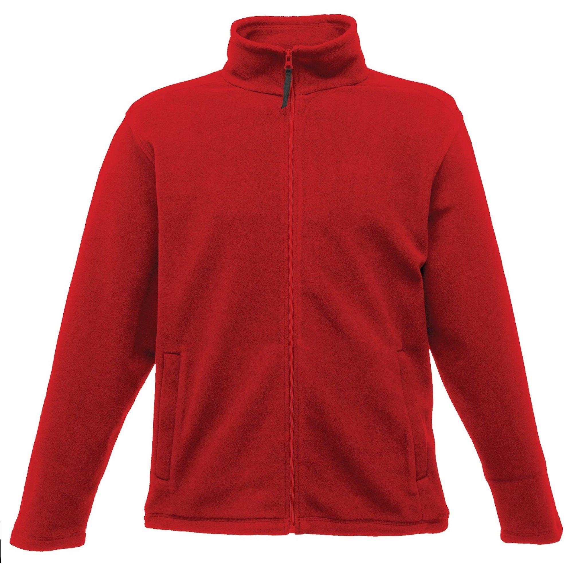 Image of Mikrofleecejacke Mit Durchgehendem Reißverschluss Herren Rot Bunt XXL