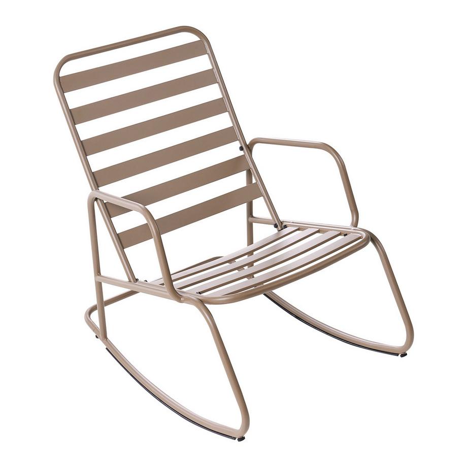 Beliani Fauteuil à bascule de jardin en Aluminium Moderne TURI  