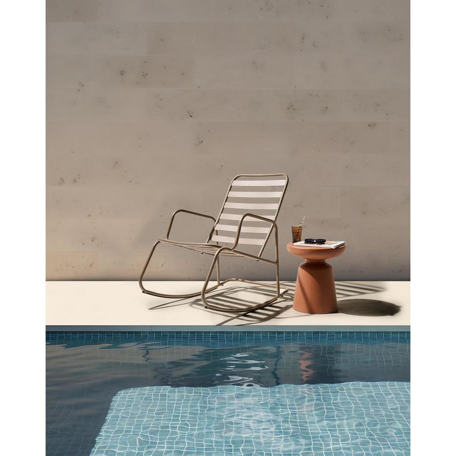 Beliani Fauteuil à bascule de jardin en Aluminium Moderne TURI  