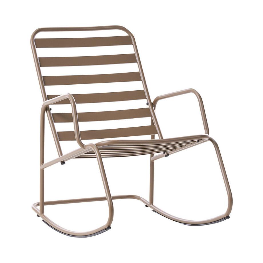 Beliani Fauteuil à bascule de jardin en Aluminium Moderne TURI  