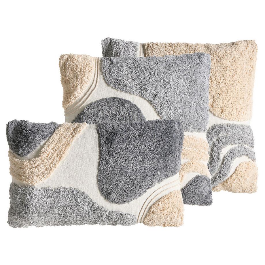 Lot de 3 coussins décoratifs en Coton Minimaliste ALSTONIA