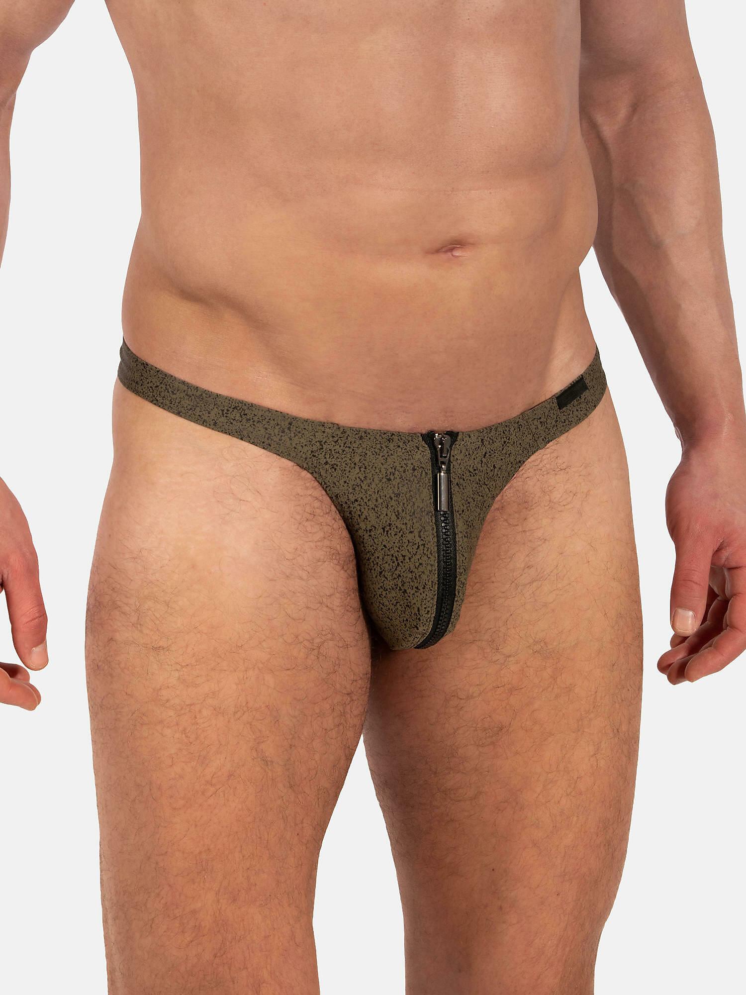 Image of String Mit Reißverschluss M2336 Unisex Militärgrün M