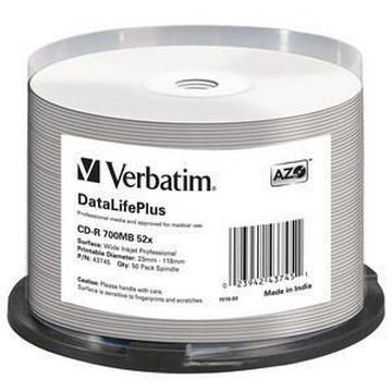 Verbatim CD-R 52x DataLifePlus 700 MB 50 Stück(e)