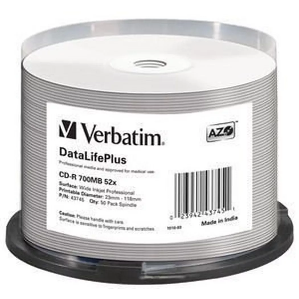 Verbatim -  CD-R 52x DataLifePlus 700 MB 50 Stück(e)